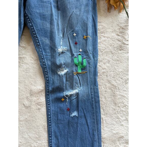 Cactus Embroidery Cruel Jeans Size 30 Regular - Picture 4 of 10